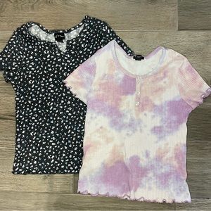 Girls ribbed shirt bundle